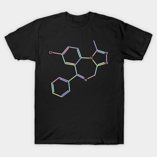 Xanax Kawaii Pastel Rainbow Molecule T-Shirt